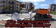 Çöp Konteynerleri Dezenfekte Ediliyor