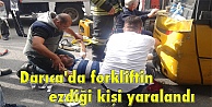 Darıca'da forkliftin ezdiği kişi yaralandı