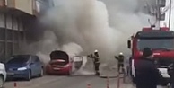 Gebze'de araç kül oldu!