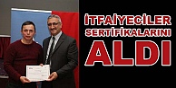 İtfaiyeciler sertifikalarını aldı