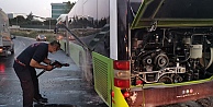 Kocaeli'de halk otobüsünde yangın