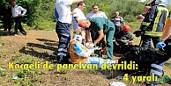 Kocaeli'de panelvan devrildi: 4 yaralı