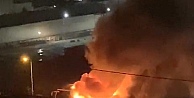 Kocaeli'de yolcu otobüsü alev alev yandı