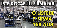 Kocaeli'den 7 şirket listeye girdi!