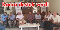 Konca destek verdi!