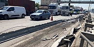 Kontrolden çıkan tır bariyerleri aşarak karşı şeride geçti: 1 yaralı