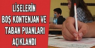 Liselerin boş kontenjan ve taban puanları açıklandı