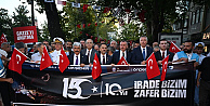 Milletin Zaferinin 10. Yıl Dönümünde Kocaelili Vatandaşlar Protokolle Birlikte 15 Temmuz Milli Birlik Yürüyüşü Gerçekleştirdiler