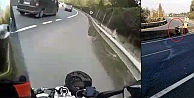 Motosikletçi kendi ölümünü çekti...