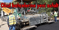 Okul bahçelerine yeni asfalt