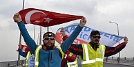 Osmangazi Köprüsü'nü yürüyerek geçtiler