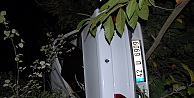 Otomobil dereye yuvarlandı: 3 yaralı