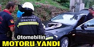 Otomobilin motoru yandı