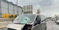 Panelvanın çarptığı yaya ağır yaralandı