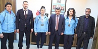 Şampiyon Haltercilerden Yeşildal'a Ziyaret