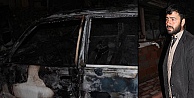 Suriyeli seyyar satıcının otomobili yandı