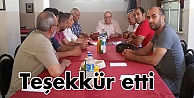 Teşekkür etti
