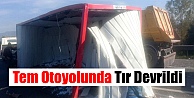 Tır Devrildi Yol Kapandı