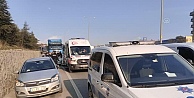 Tırla Çarpışan Otomobilin Sürücüsü Yaralandı