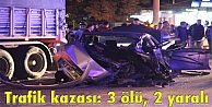 Trafik kazası: 3 ölü, 2 yaralı