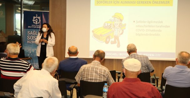 Ticari taksi sürücülerine Covid-19 eğitimi