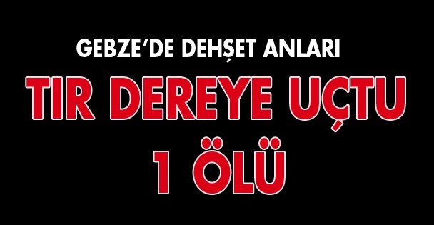 TIR dereye  uçtu: 1 ölü