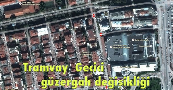 Tramvay  Geçici güzergah değişikliği
