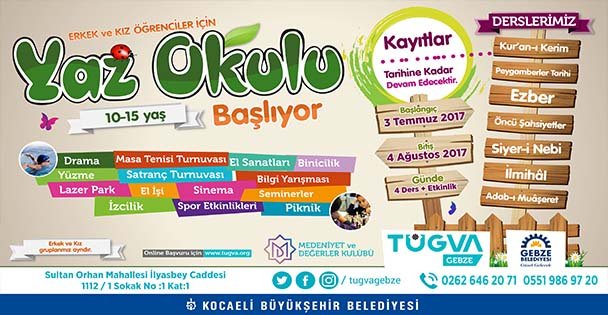 TÜGVA Yaz Okulları Sizleri  Bekliyor