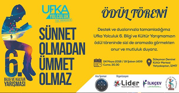 Ufka Yolculuk Ödül Töreni yapılacak
