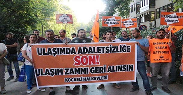 Ulaşım zammı protesto edildi