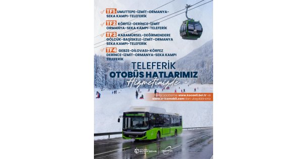 Ulaşımpark'ın 4 yeni hattı yarın hizmete başlıyor;  Kartepe Teleferik'e kesintisiz ulaşım