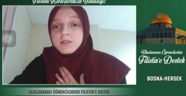 Uluslararası Öğrenci Derneği üyelerinden Filistin'e video mesajlı destek