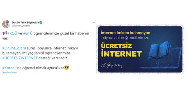Üniversite Öğrencilerine Ücretsiz İnternet