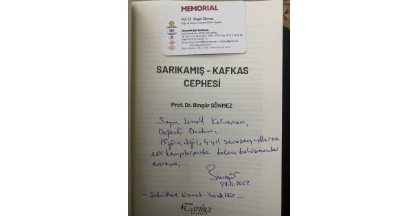 ÜNLÜ KALP CERRAHININ SARIKAMIŞ KAFKAS CEPHESİ KİTABI YAYINLANDI