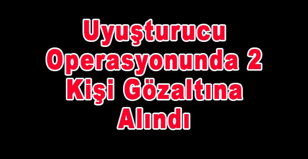 Uyuşturucu Operasyonunda 2 Kişi Gözaltına Alındı