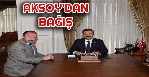 Vali Aksoy'dan Kurban Bağışı