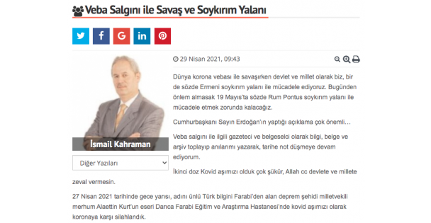 Veba Salgını ile Savaş ve Soykırım Yalanı