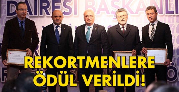 Vergi rekortmenlerine takdirname!