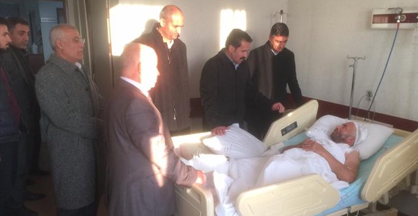 Yaman'dan yaralı işçiye ziyaret