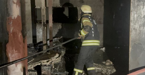 Yangında mermerit atölyesi kullanılamaz hale geldi