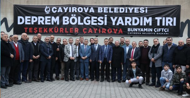 Yardım tırı dualarla uğrandı