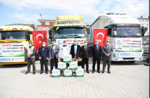 Yardım Tırları Çayırova'dan Uğurlandı