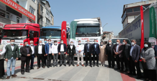 Yardım Tır'ları Dilovası'ndan Uğurlandı