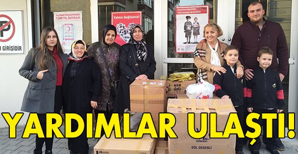 Yardımlar ulaştı!