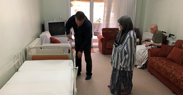 Yatalak hastalara yatak yardımı