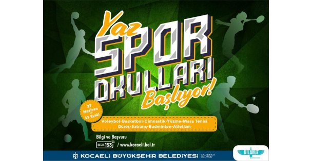 Yaz Boyu 9 Spor Dalında Ücretsiz Eğitim