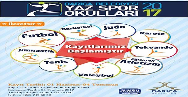 Yaz Spor Okulları Kayıtları Başlıyor