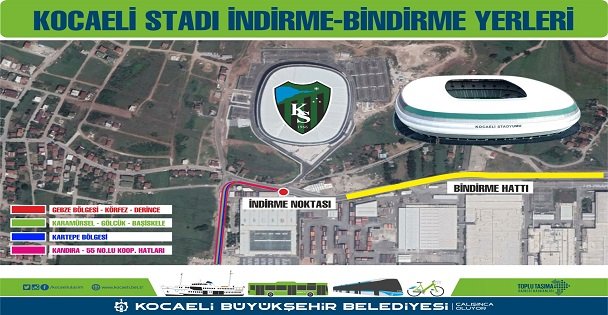Yeni Kocaeli Stadyumu için toplu taşıma seferber oldu