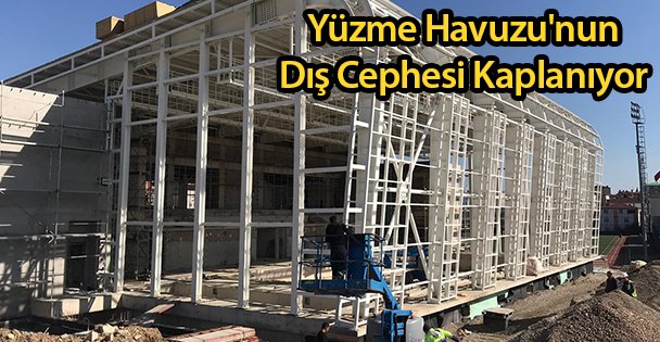Yüzme Havuzu'nun Dış Cephesi Kaplanıyor